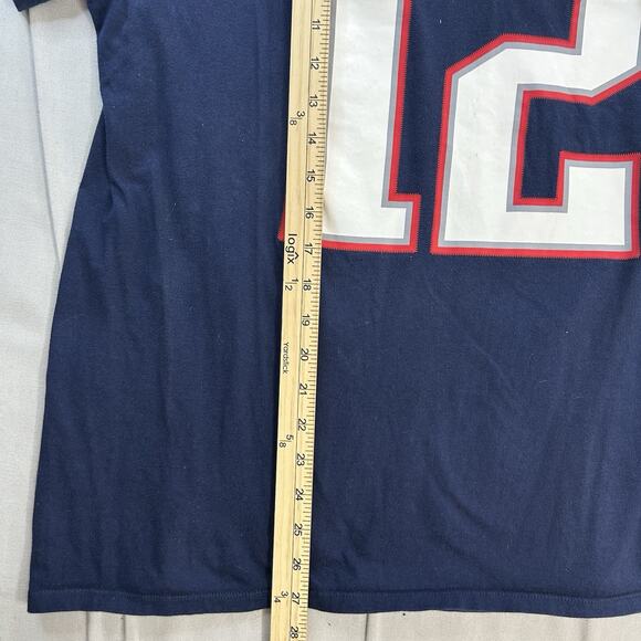 Nike NFL T-Shirt Small New England Patriots Tom Brady #12 Size Large - Picture 6 of 7